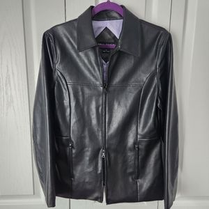 Black Faux leather Me Jane jacket